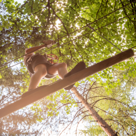 Gers campsite, Whakalodge, treetop adventure