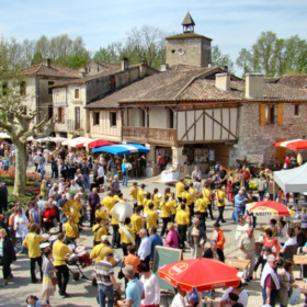 Camping Gers, Whakalodge, Marché aux fleurs de Fourcès © Collection Tourisme Gers/Association Arrebiscoula/G. Rédolfi de Zan